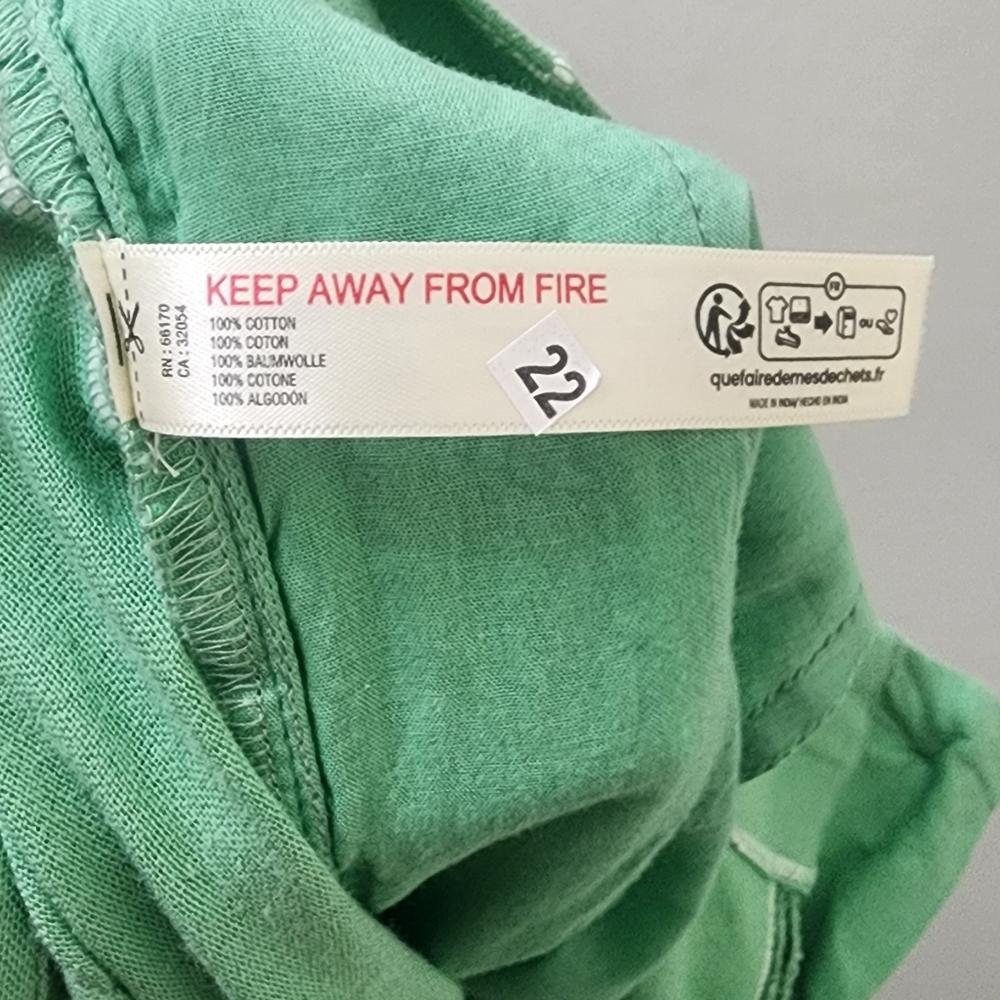 Free People Green Striped Women’s Pants, Size Medium. - Picture 8 of 8